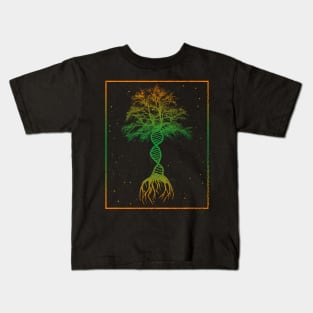 DNA Tree Life Genetics Biologist Science Earth Day Gifts Kids T-Shirt